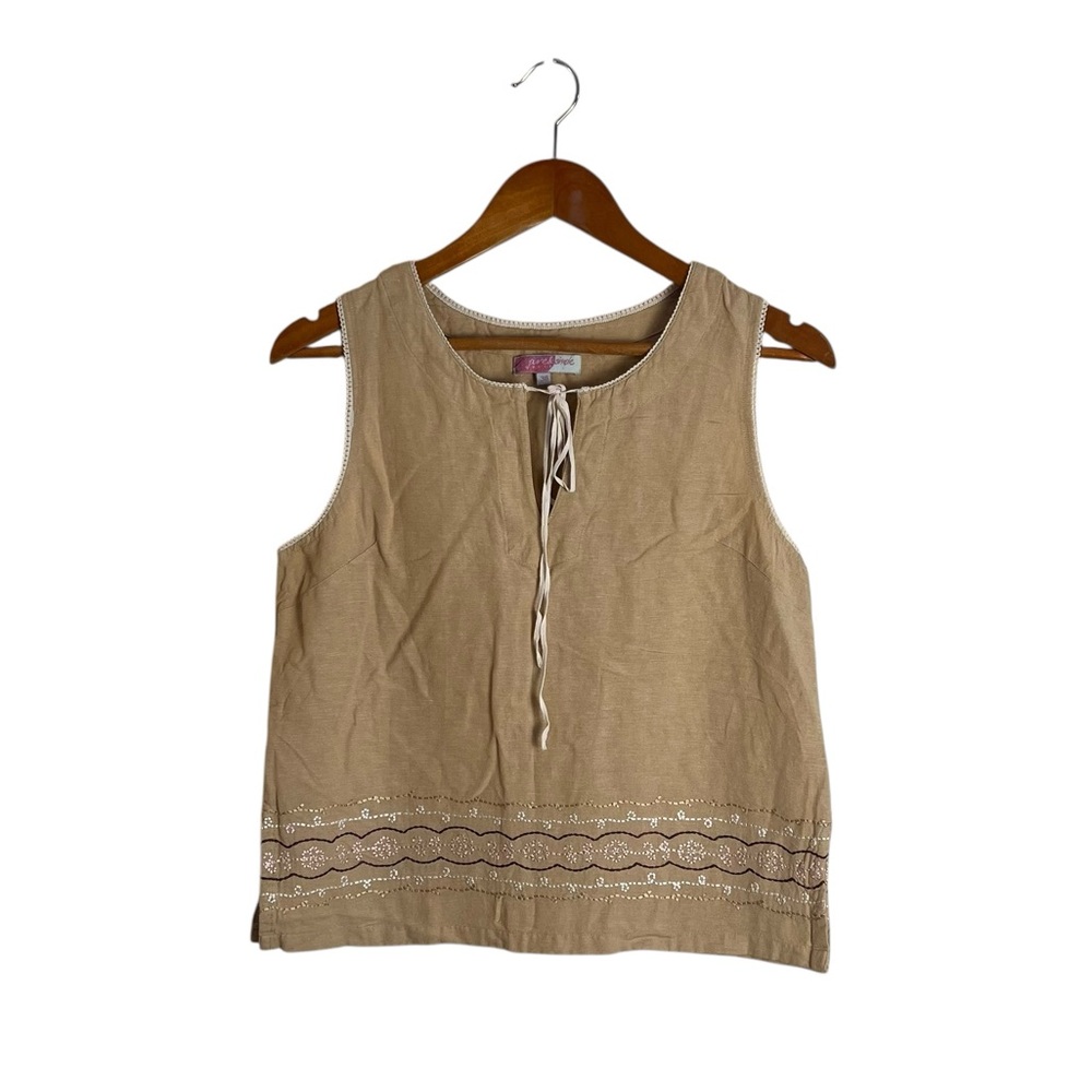 Pure & Simple collection cotton & linen blend tank